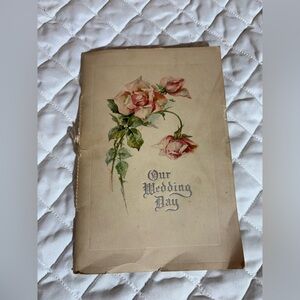 Vintage wedding day book